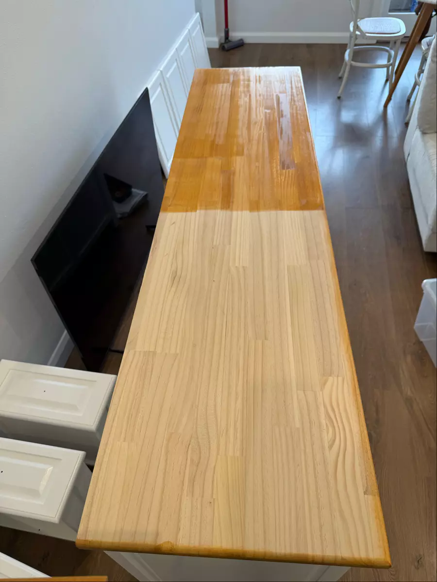 Timber benchtop refinishing Sydney